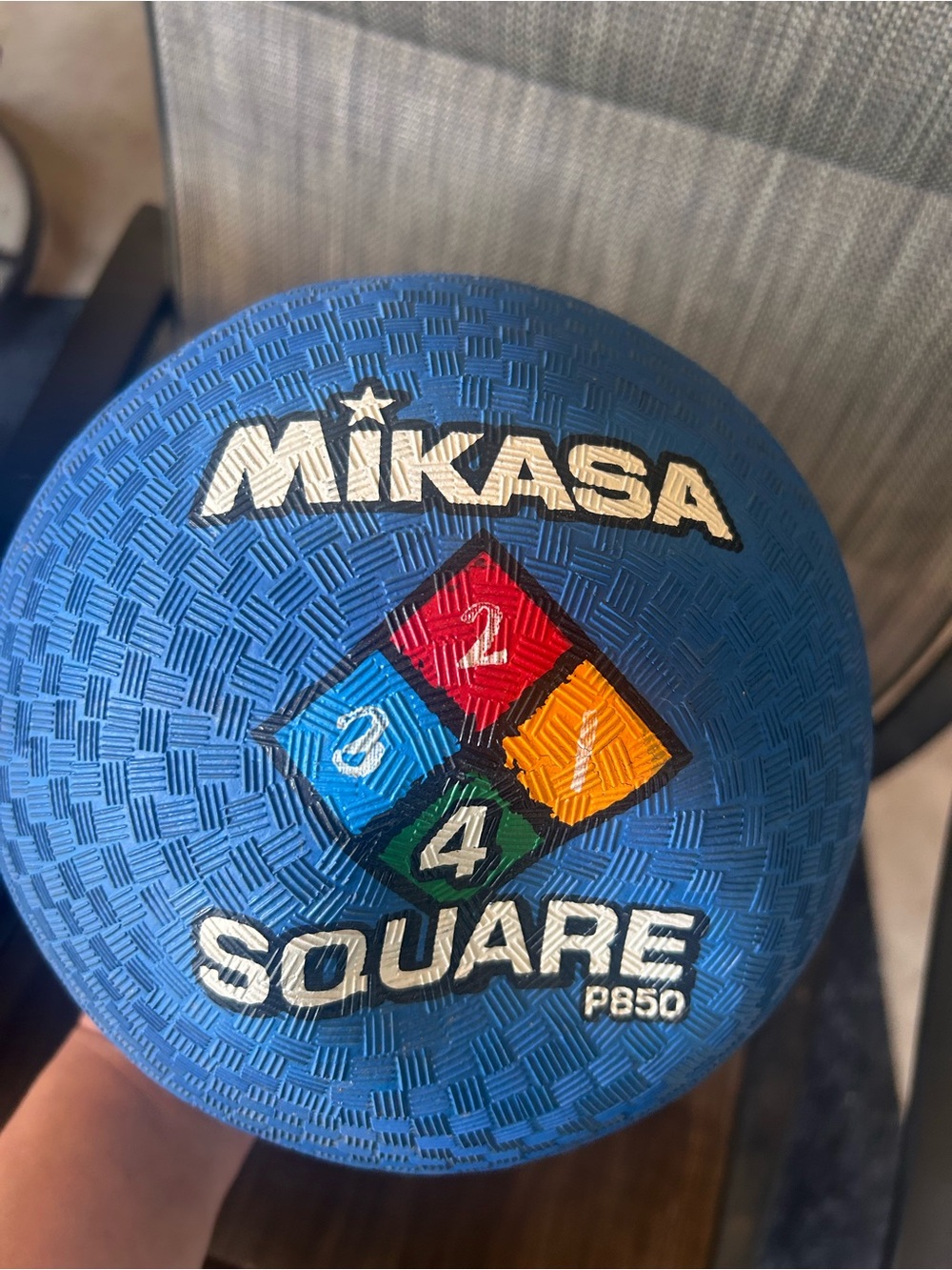 Mikasa Bright Blue Kids Play Ball with Multicolor Logo